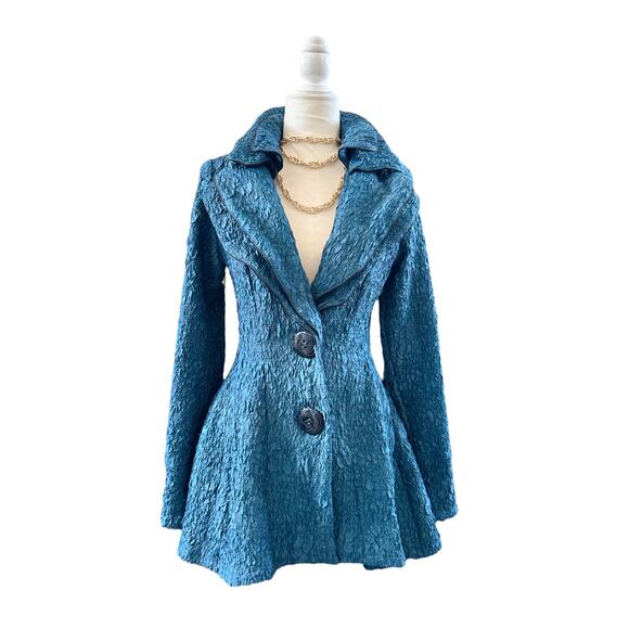 Saint Gil Paris Women’s Luxe Teal Trench Coat Size Small